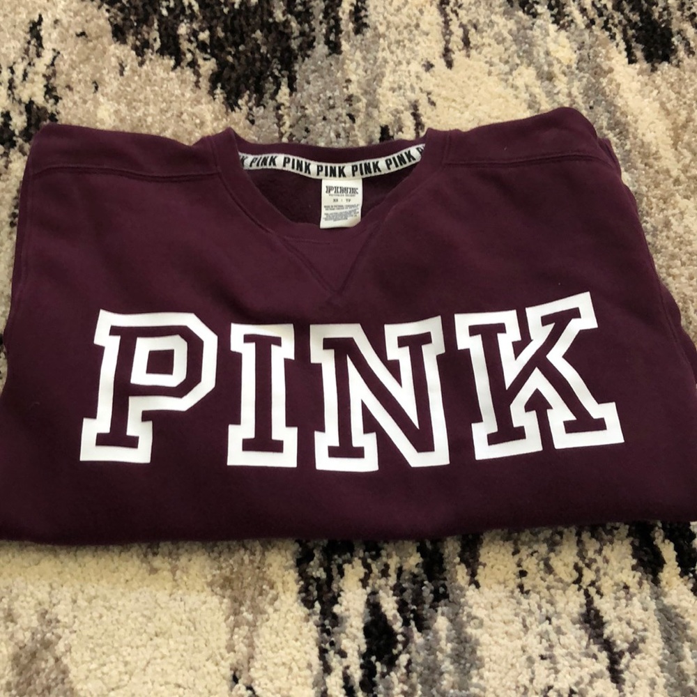**SOLD** Pink Victoria’s Secret Sweatshirt - Picture 2 of 3